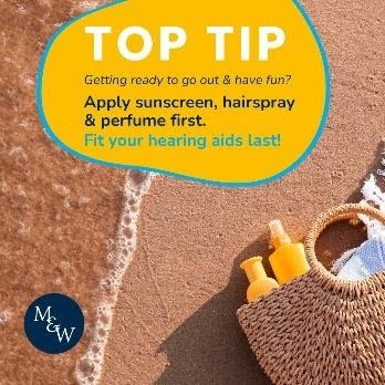 Hearing aid care top tip summer